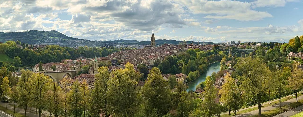 Bern, canton de Berne — Bern Panorama von Rosengarten 20211007